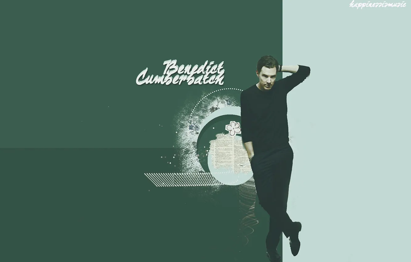 Фото обои синий фон, Бенедикт Камбербэтч, Benedict Cumberbatch, британский актер, by happinessismusic
