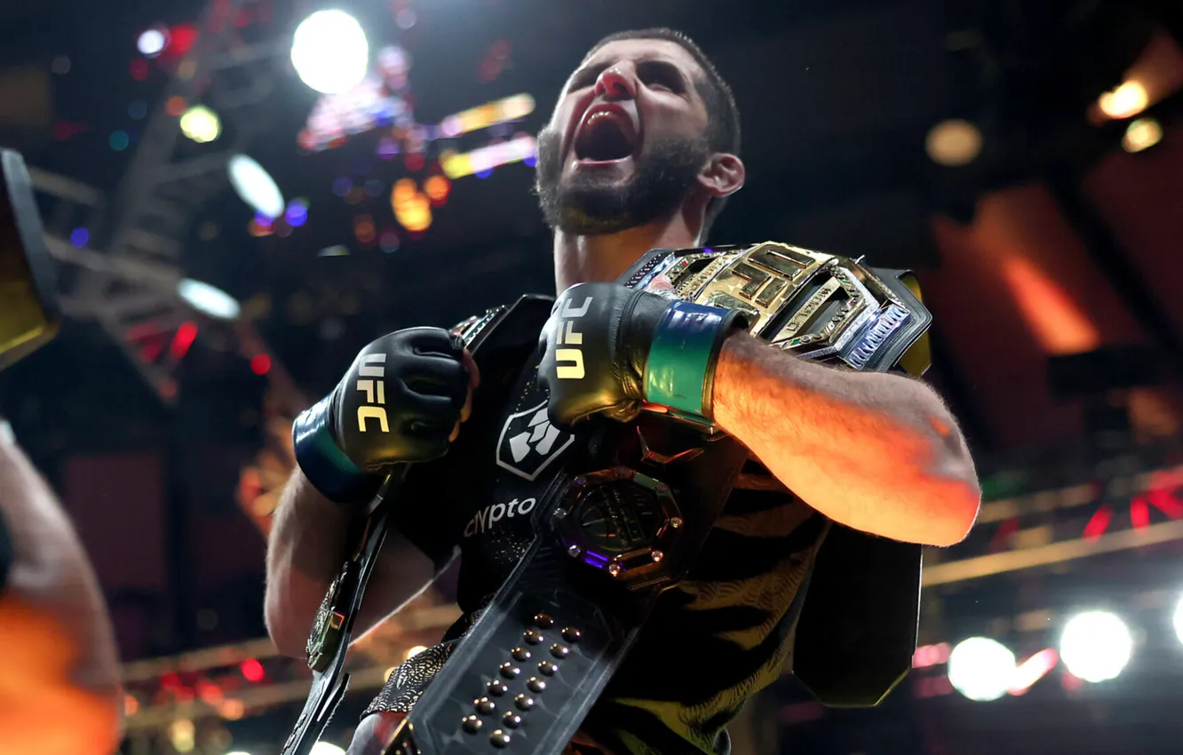 Фото обои Ислам Махачев, UFC, двойной чемпион