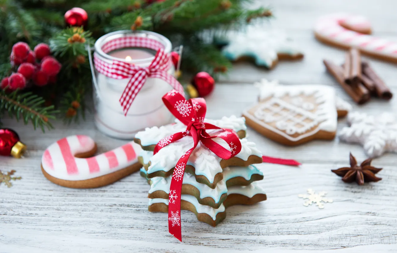 Фото обои праздник, рождество, печенье, глазурь, композиция, имбирное, Olena Rudo