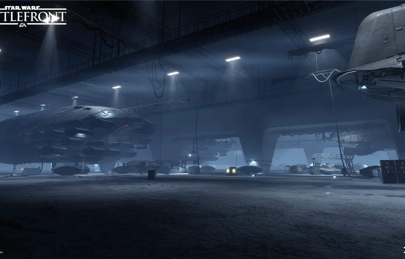 Фото обои ангар, аппарат, Star Wars Battlefront