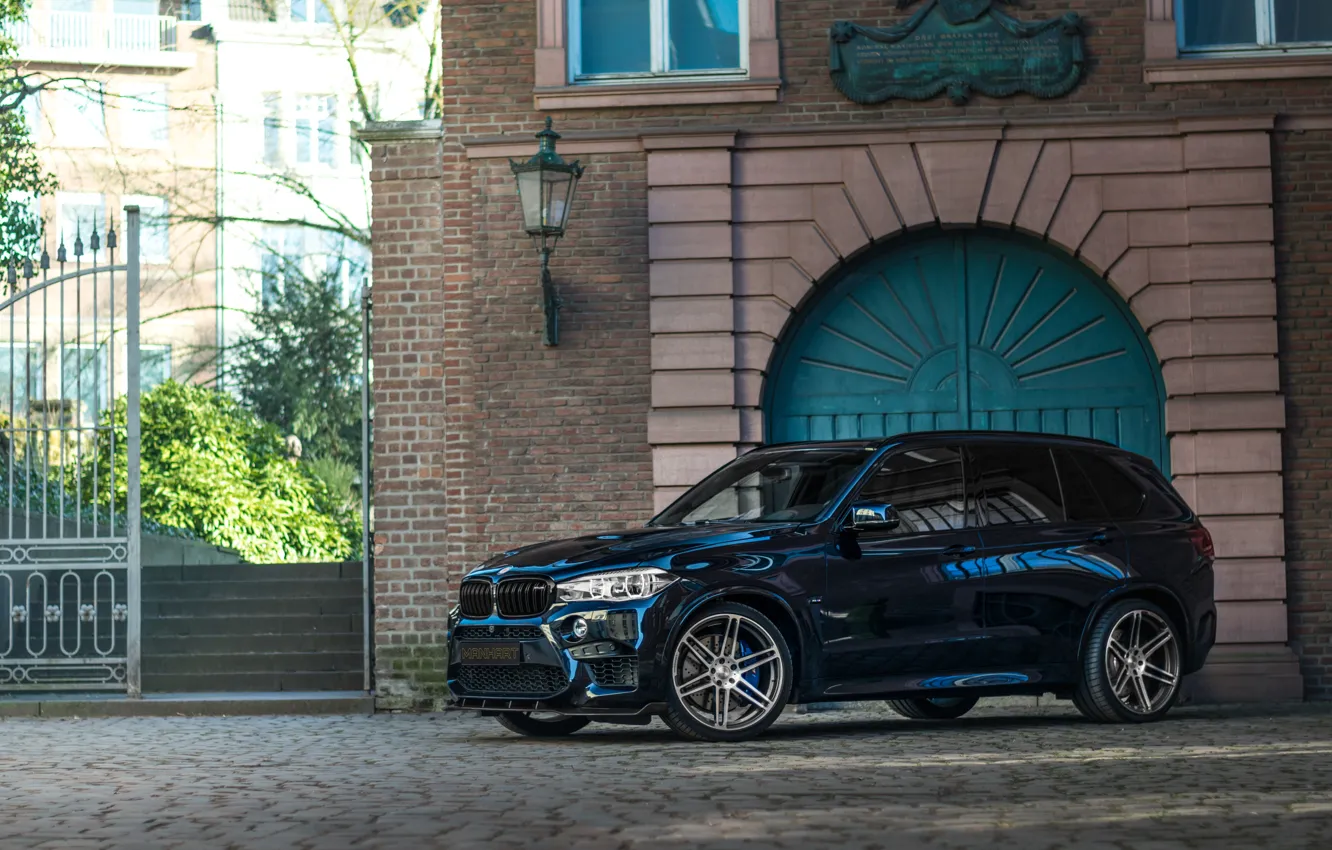 Фото обои BMW, Blue, Front, X5M, Manhart, Chrome Blue, MHX5