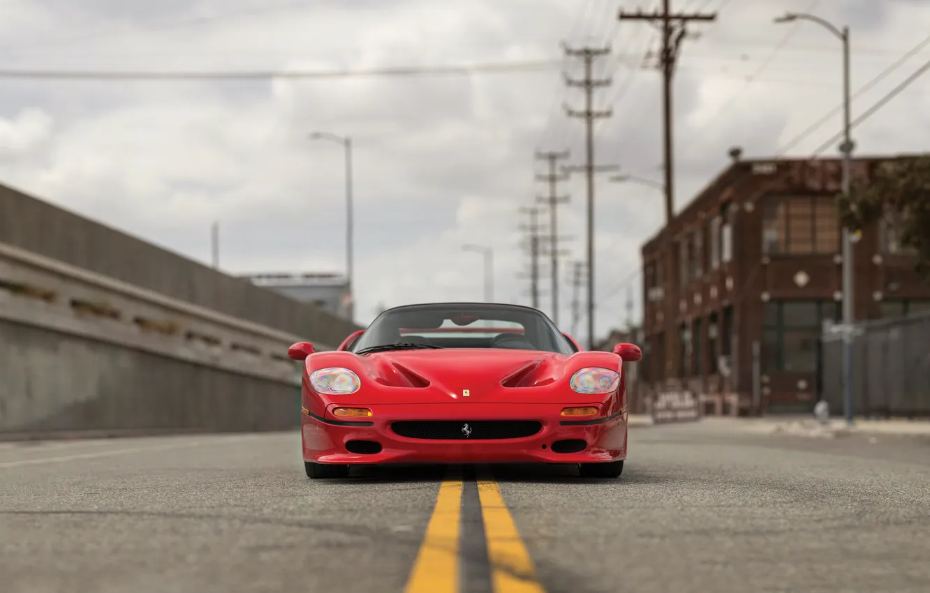 Фото обои Ferrari, спорткар, кабриолет, 1995, F50, Ferrari F50
