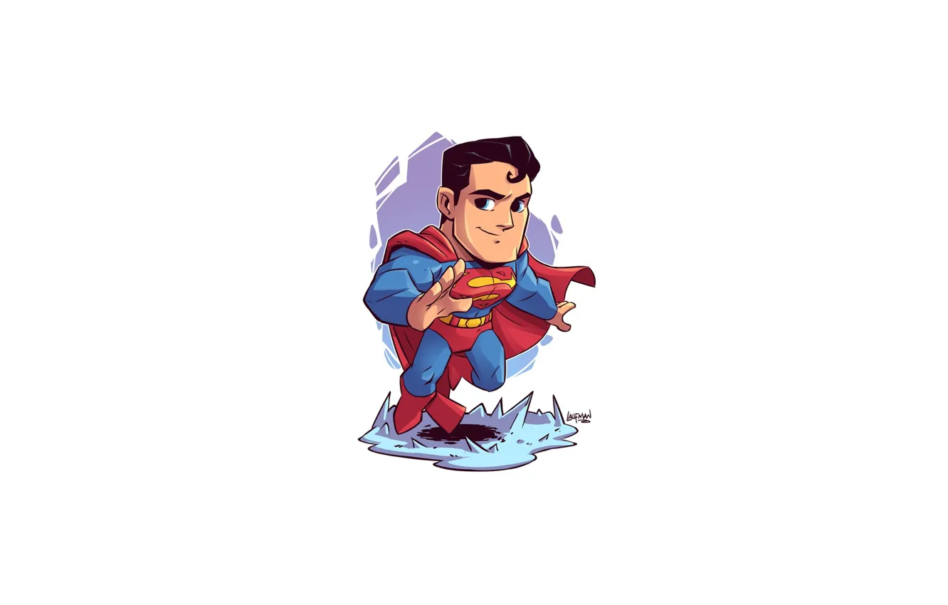Фото обои Superman, pose, DC comics, Derek Laufman
