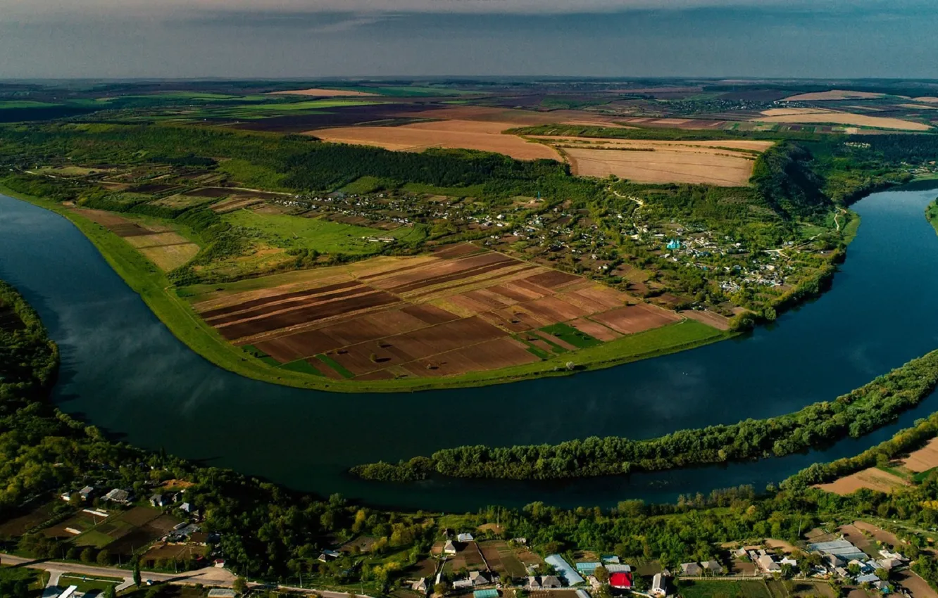 Фото обои природа, река, весна, Молдова, Днестр