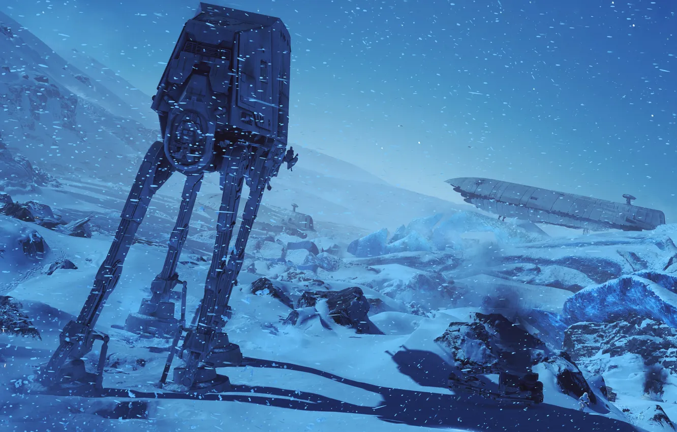 Фото обои зима, снег, Electronic Arts, Star Wars Battlefront