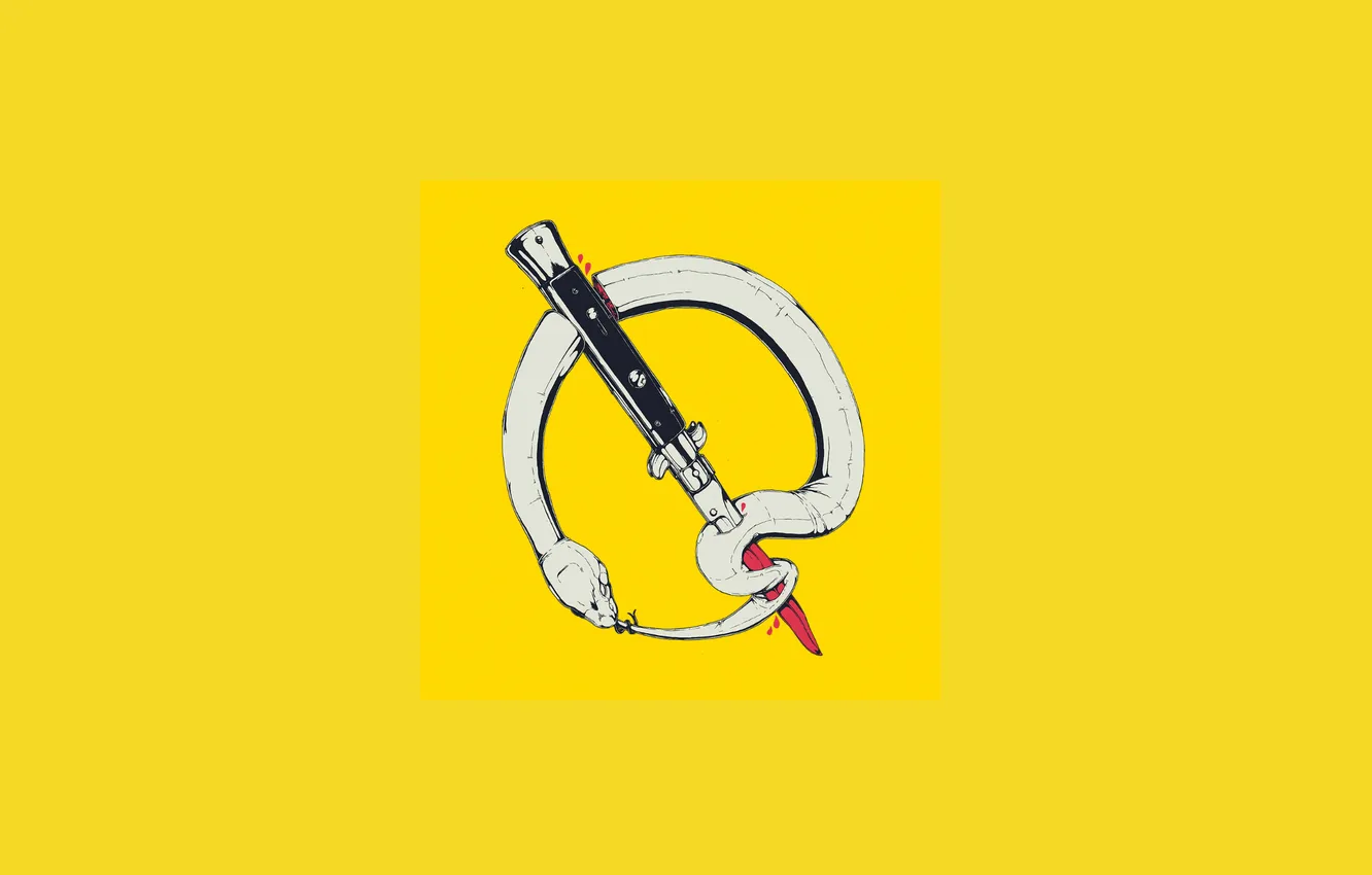 Фото обои змея, нож, snake, knife, стилет, switchblade, Boneface
