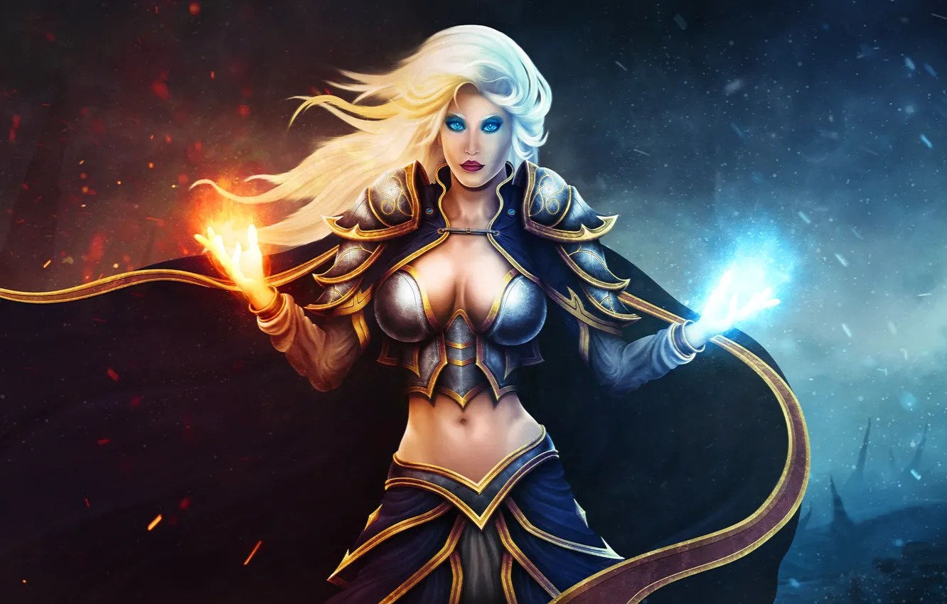 Фото обои женщина, маг, WoW, World of Warcraft, Jaina Proudmoore, Lady Jaina