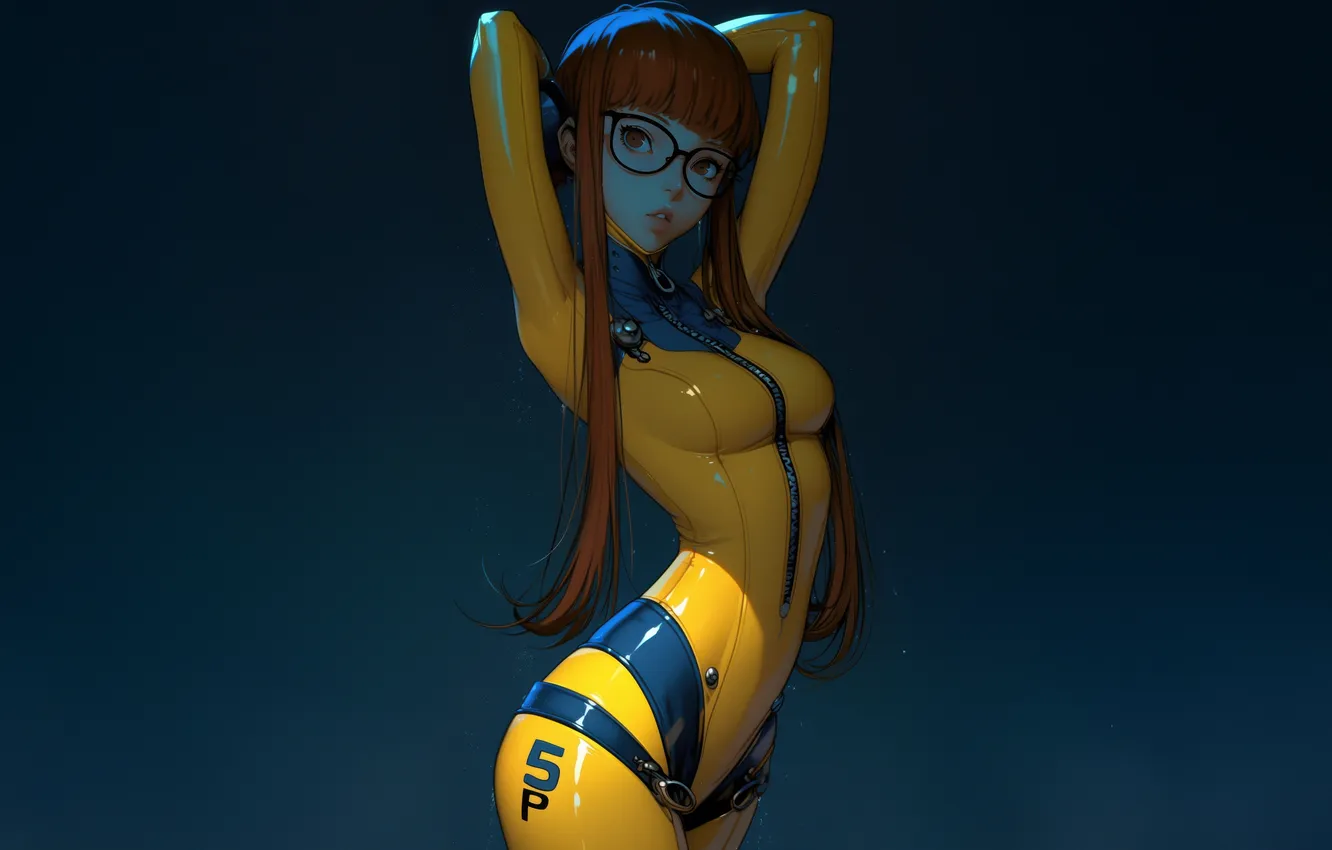 Фото обои sakura, persona 5, futaba