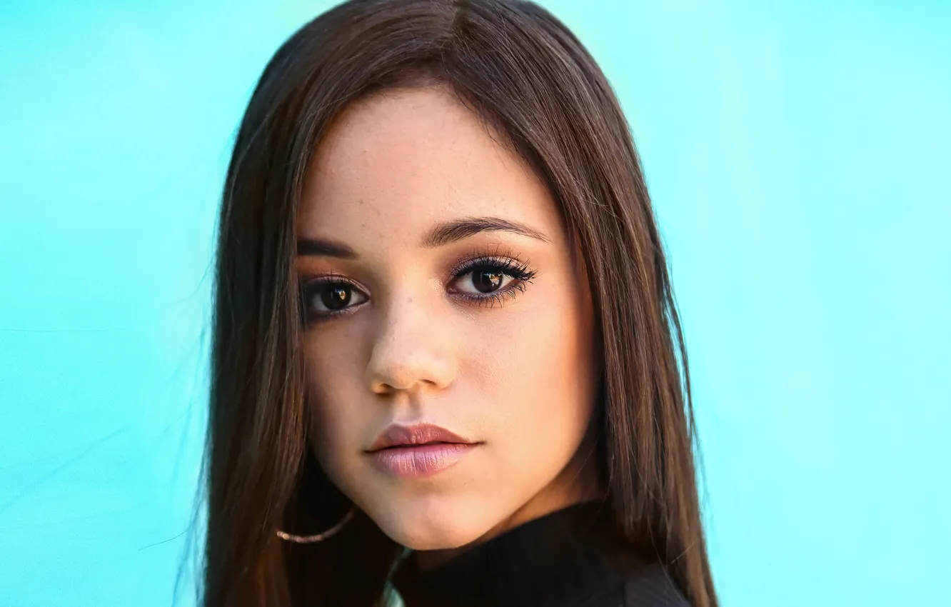 Фото обои взгляд, портрет, макияж, актриса, Jenna Ortega, Дженна Ортега