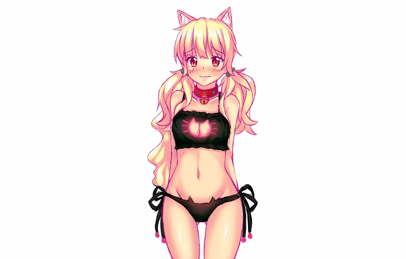 Фото обои girl, sexy, lingerie, pantsu, bra, cleavage, panties, long hair