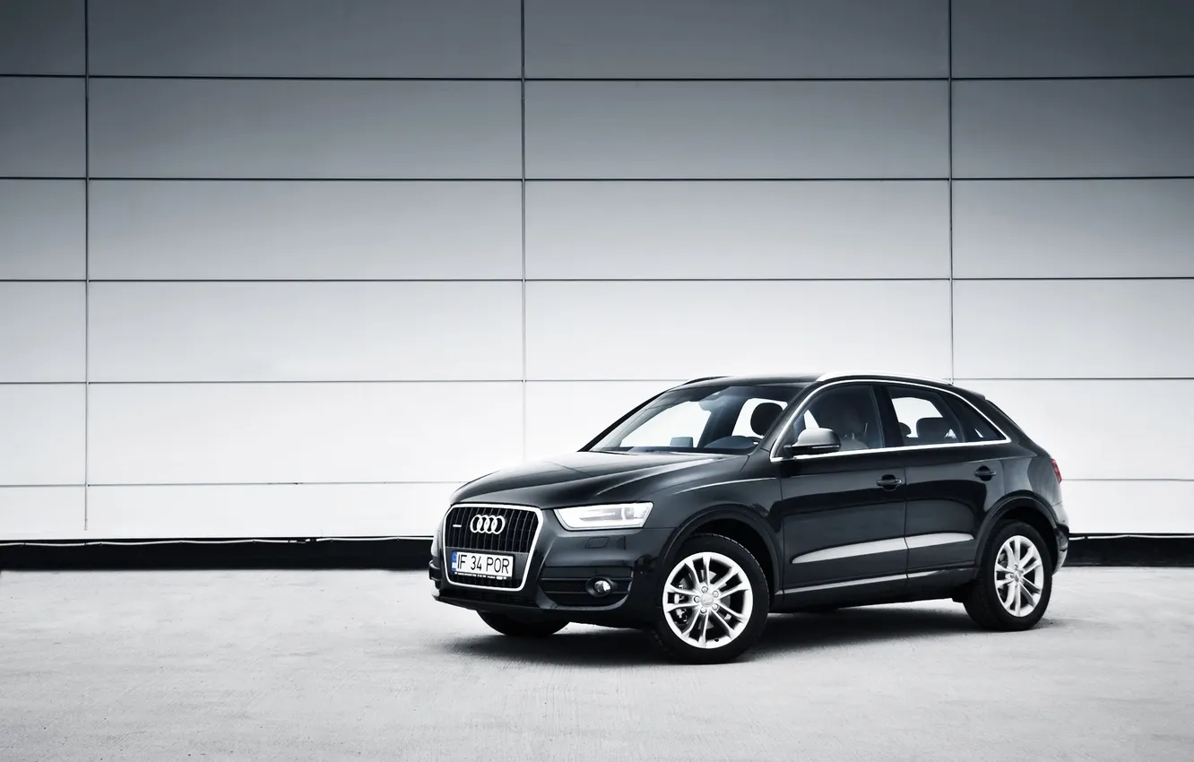 Фото обои cars, auto, wallpapers auto, wallpapers audi, Black light, Audi Q3, Audi q3 quattro
