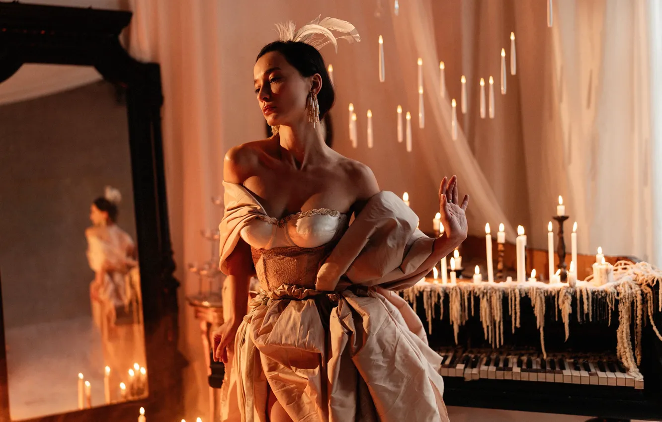 Фото обои girl, sexy, hot girl, eyes, smile, beautiful, figure, model