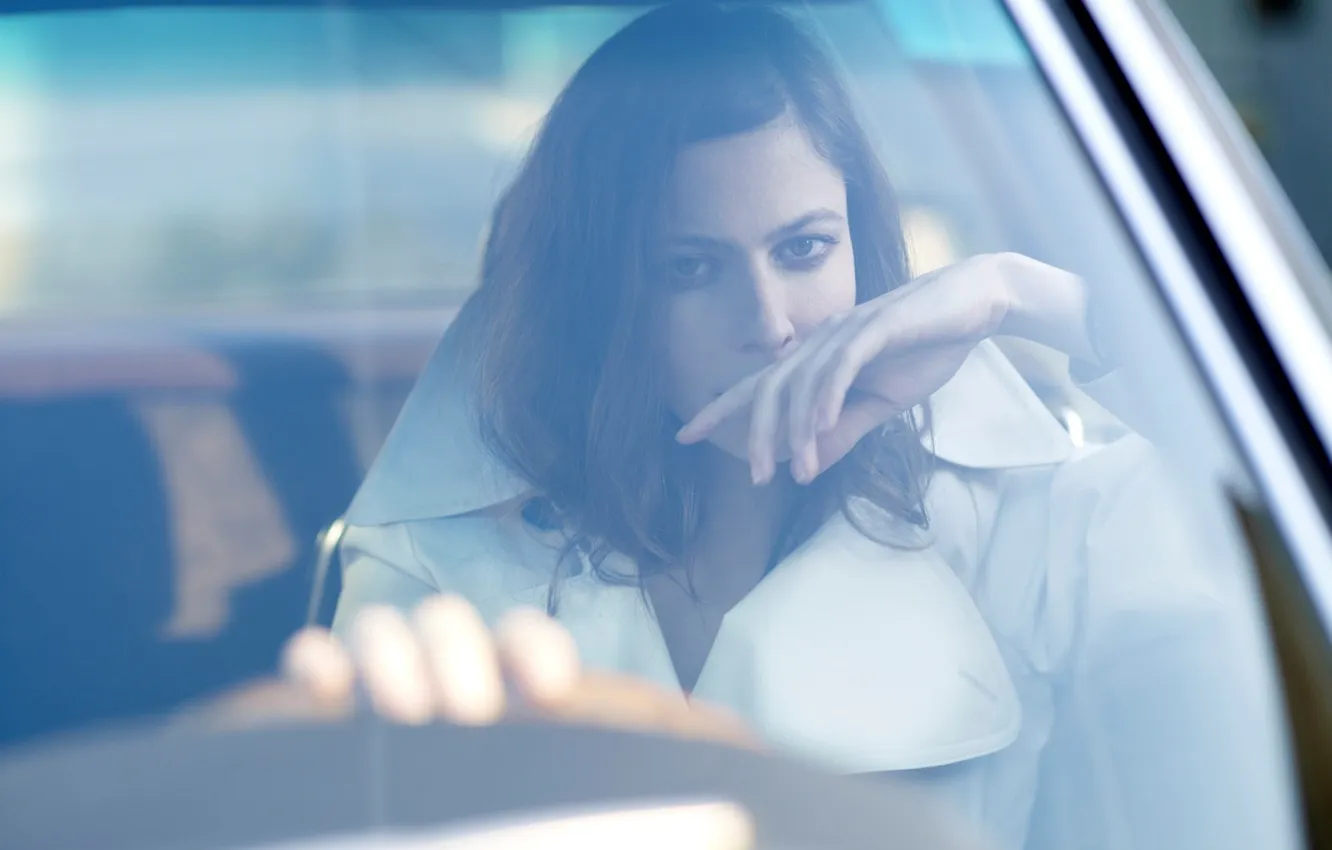 Фото обои актриса, за рулем, француженка, в авто, Анна Муглалис