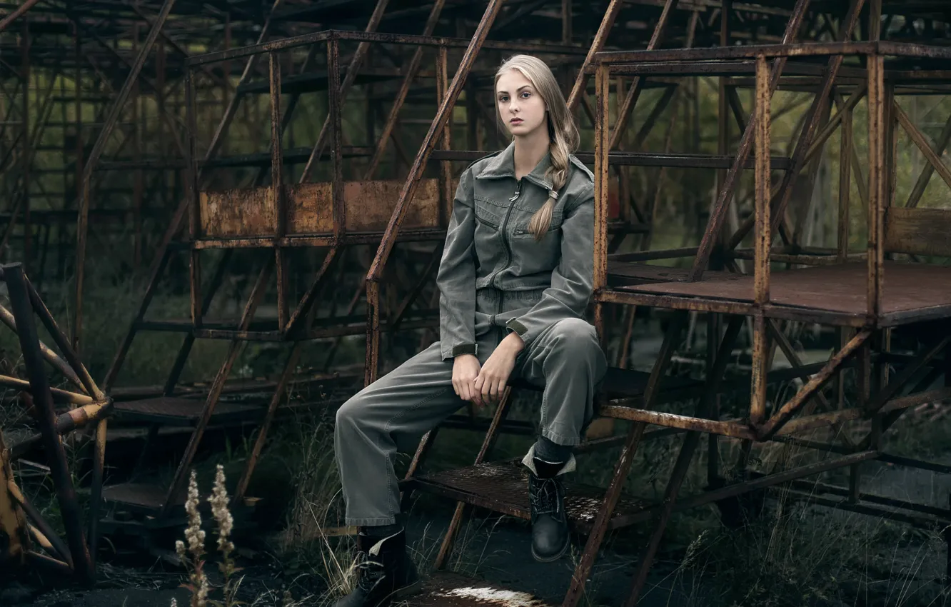 Фото обои Елена, Tatiana Mercalova, комбез