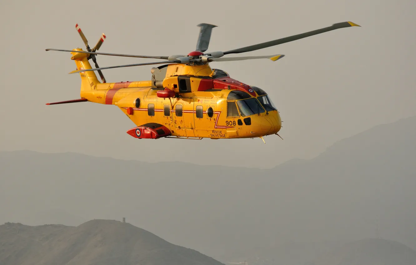 Фото обои полет, вертолёт, поисково-спасательный, CH-149