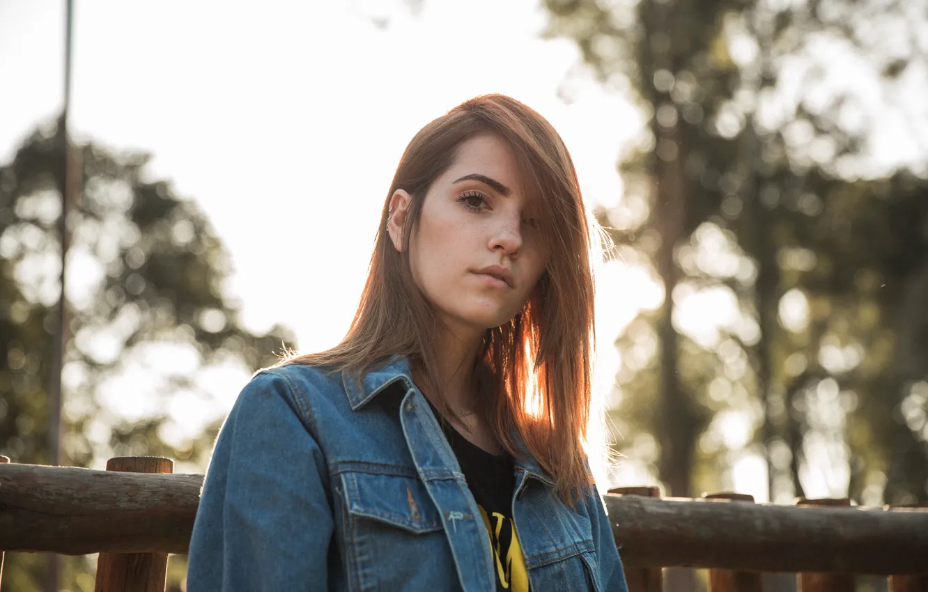 Фото обои портрет, рыжая, Karol Queiroz