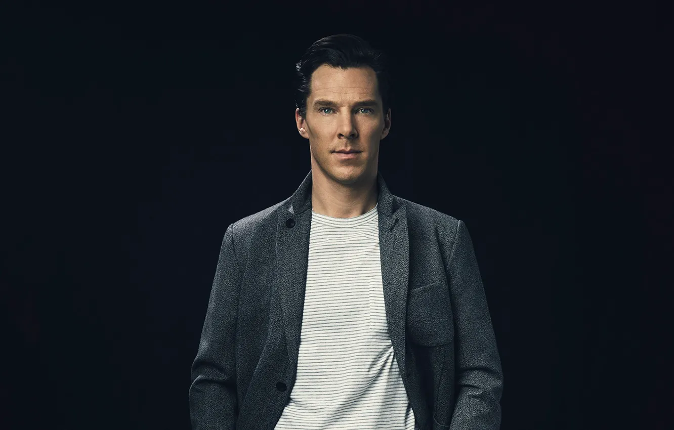 Фото обои взгляд, актер, мужчина, пиджак, Benedict Cumberbatch