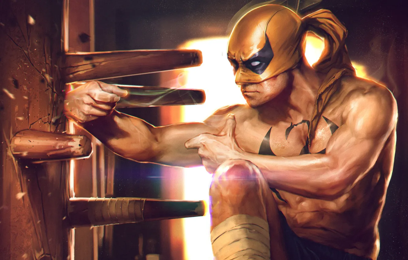 Фото обои супергерой, Marvel Comics, Iron Fist, персонаж комиксов, Железный Кулак, Denys Tsiperk
