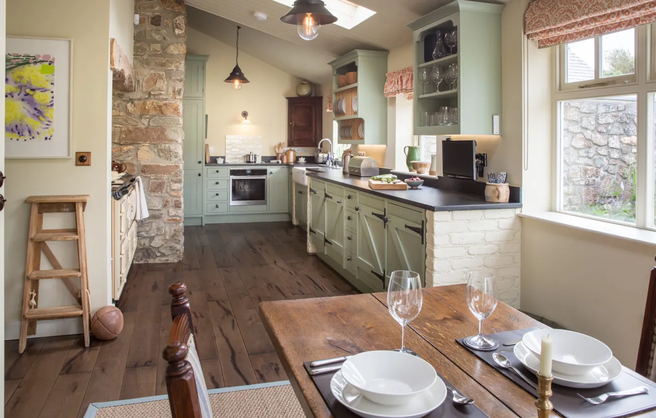 Фото обои стиль, интерьер, кухня, Winchester, столовая