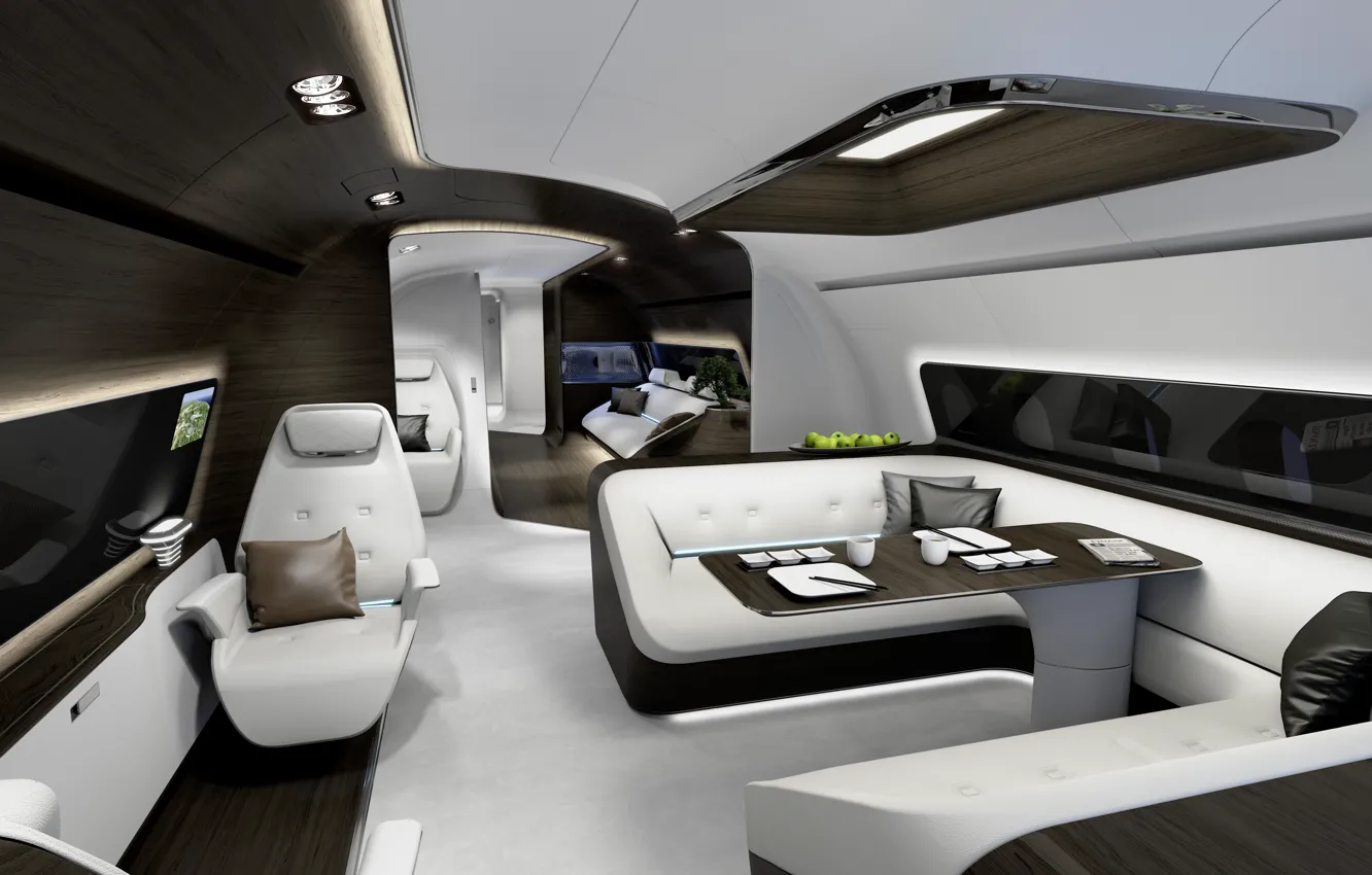 Фото обои interior, luxury yacht, mercdes benz design