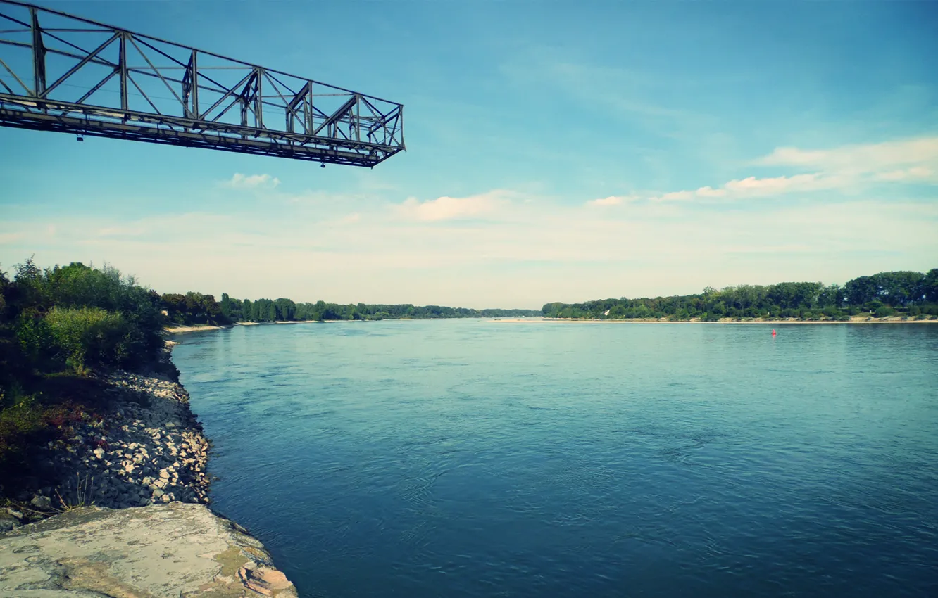 Фото обои river, landscape, beautiful, Rhein