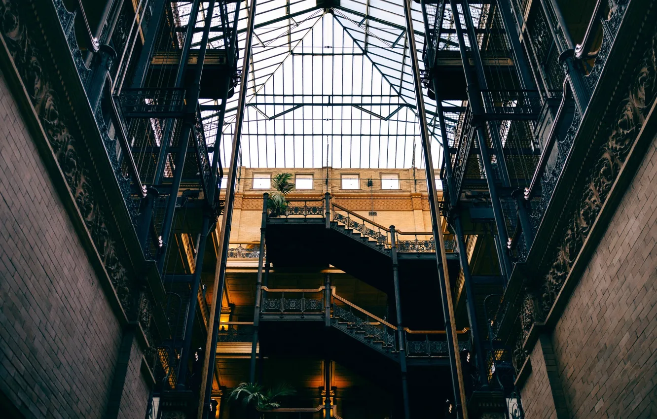 Фото обои USA, United States, design, bricks, Los Angeles, California, architecture, America