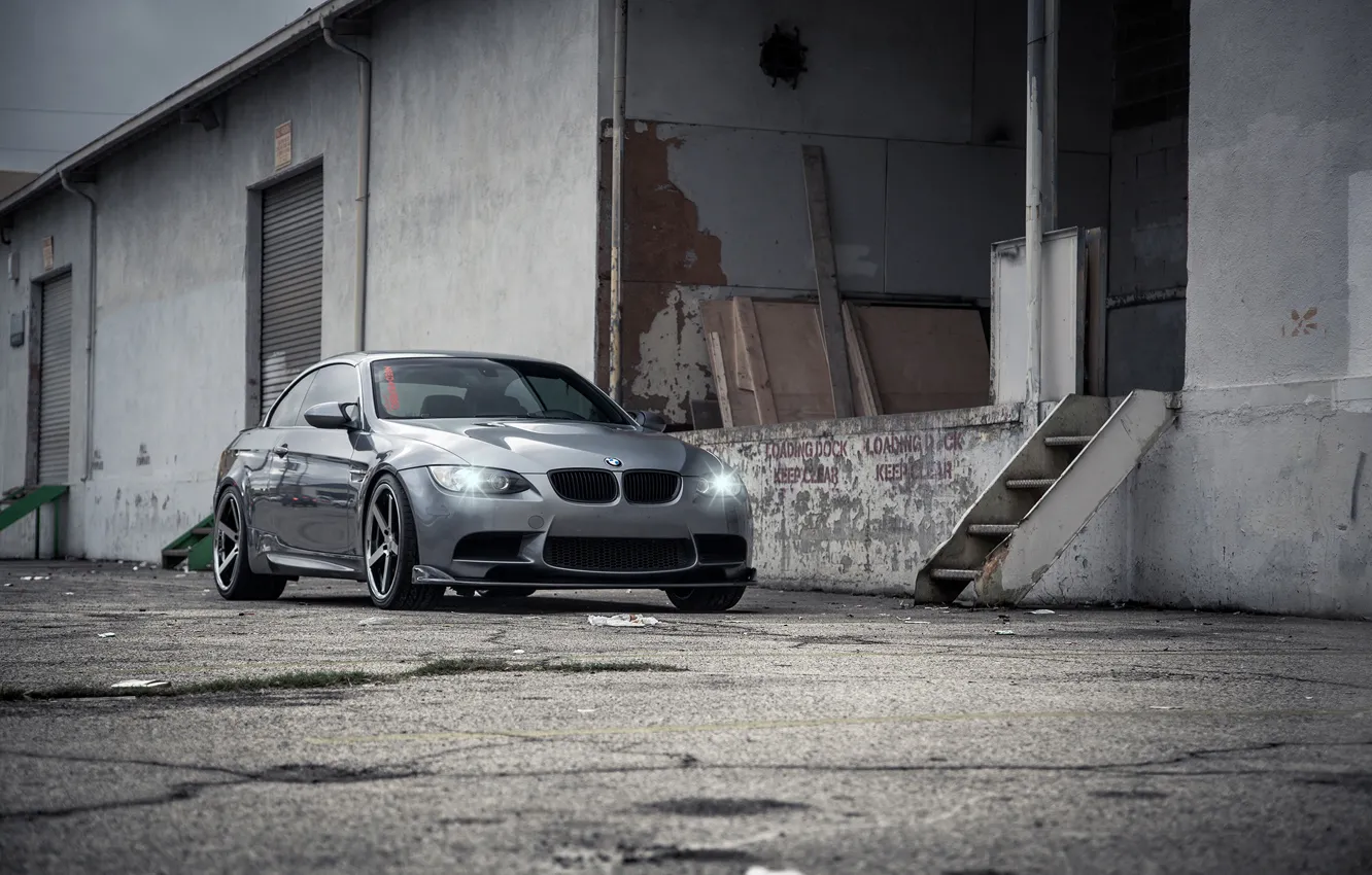 Фото обои BMW, Фары, E93, Stance, Vossen