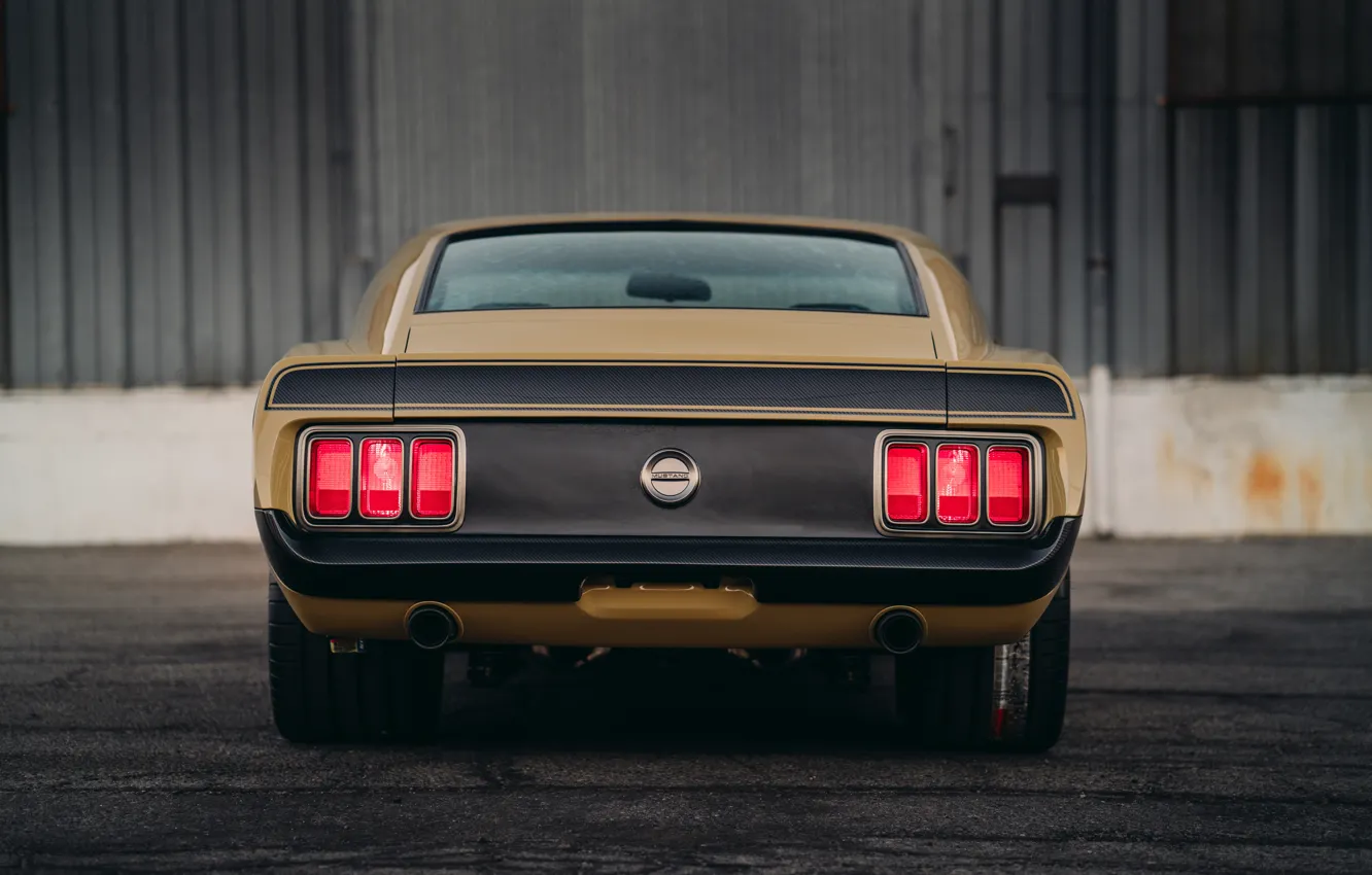 Фото обои Mustang, Ford, Boss 302, вид сзади, 1970, SpeedKore, RDJ