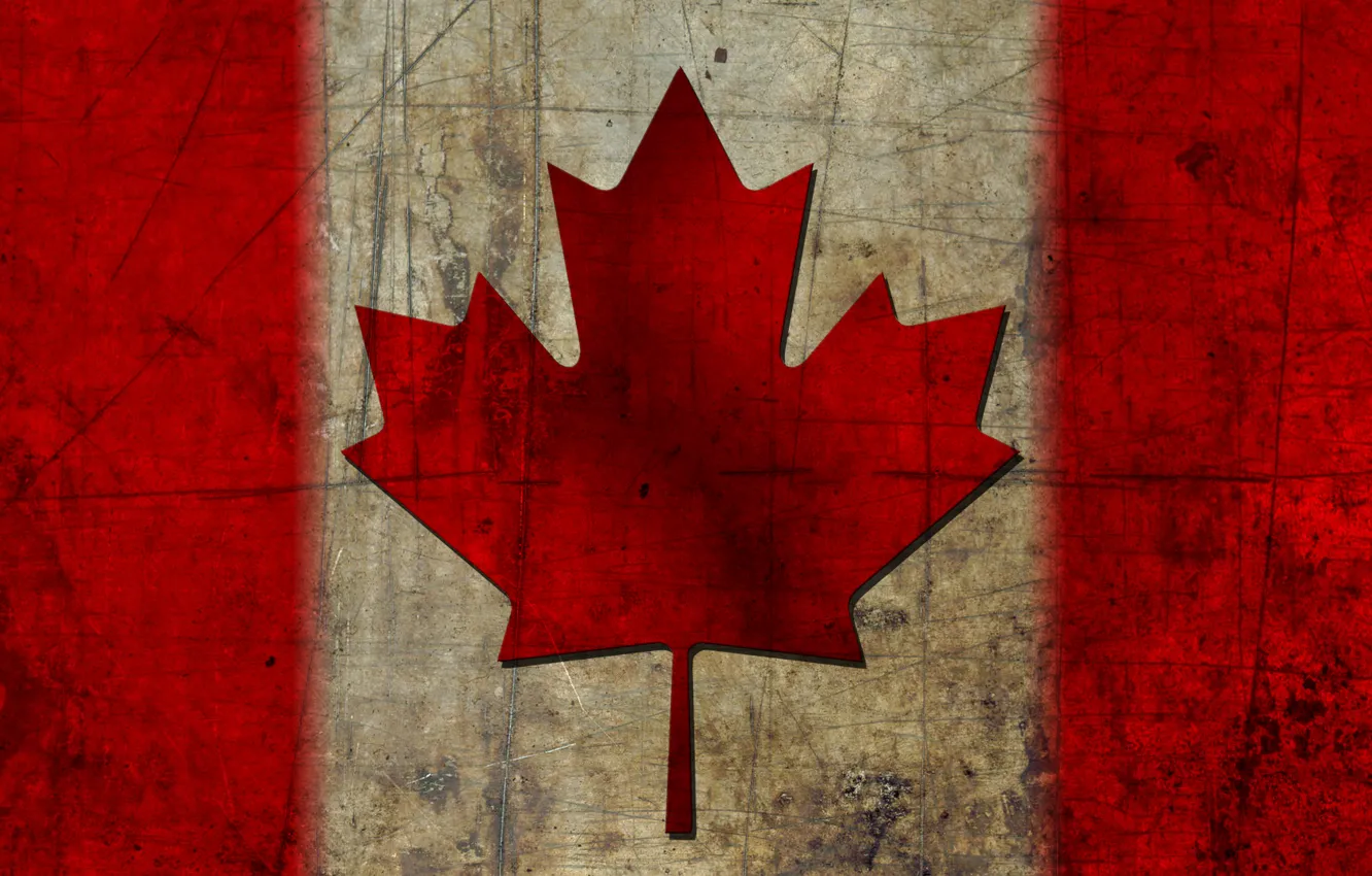 Фото обои флаг, канада, кленовый лист, canada, flag