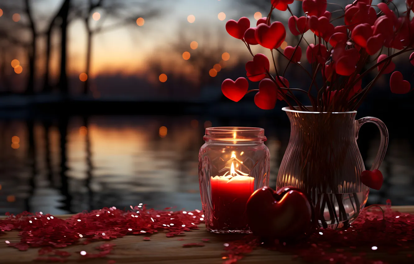 Фото обои любовь, цветы, подарок, романтика, love, happy, День святого Валентина, flowers