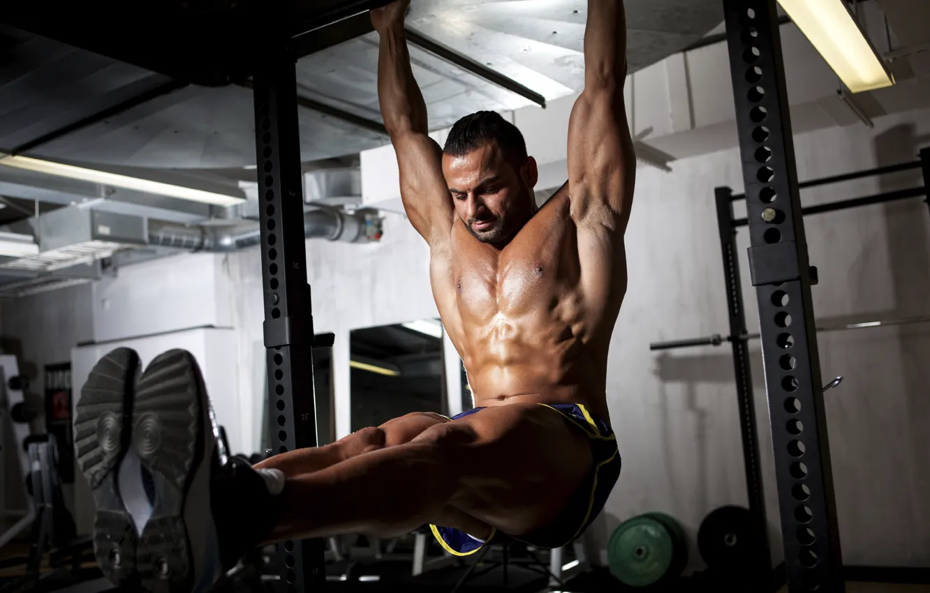 Фото обои muscle, мышцы, тренировка, атлет, турник, воркаут, workout, gym
