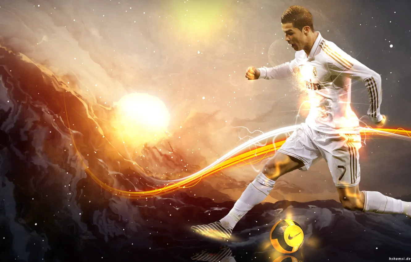 Фото обои фантастика, реал мадрид, nike, ronaldo, cristiano, cr7, финт