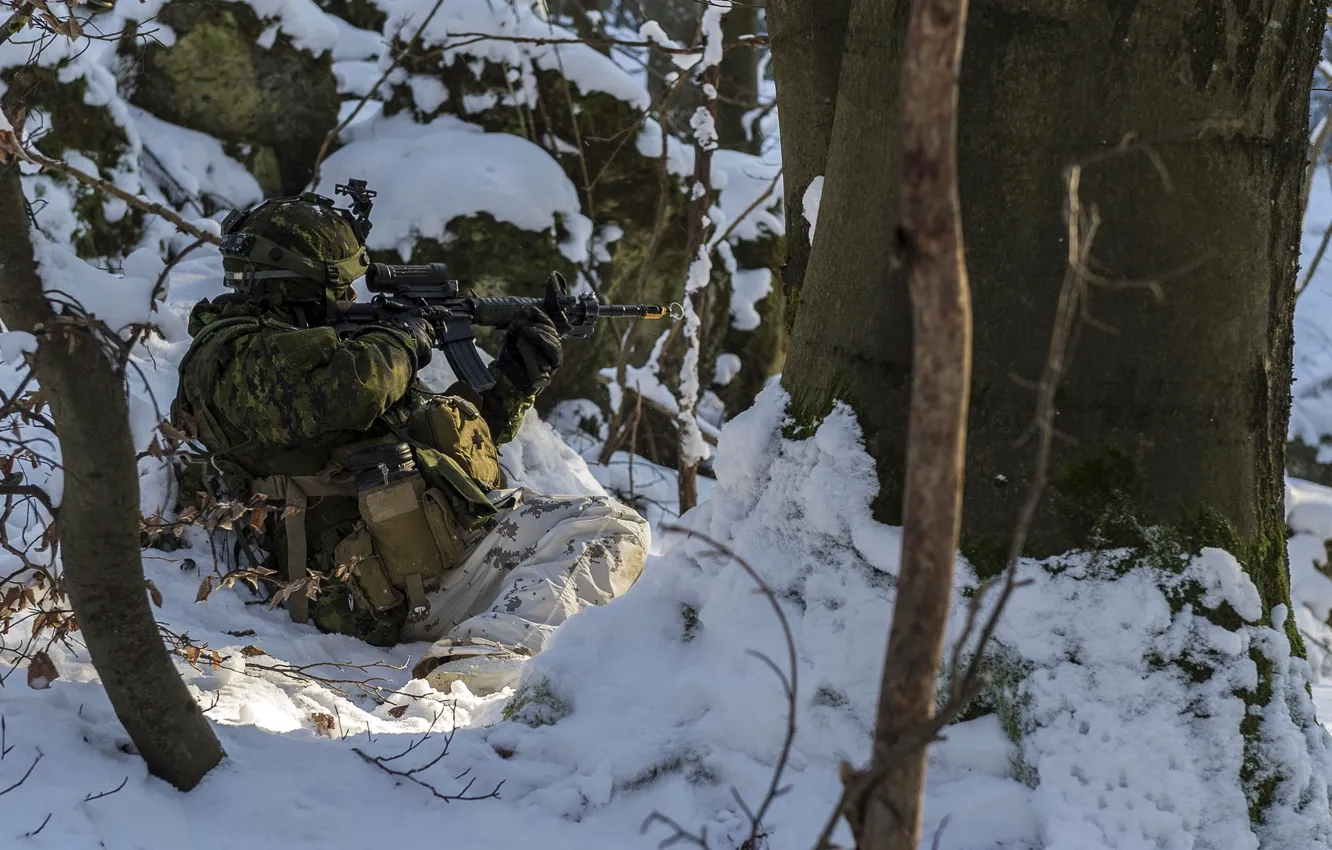 Фото обои оружие, солдат, Canadian Army