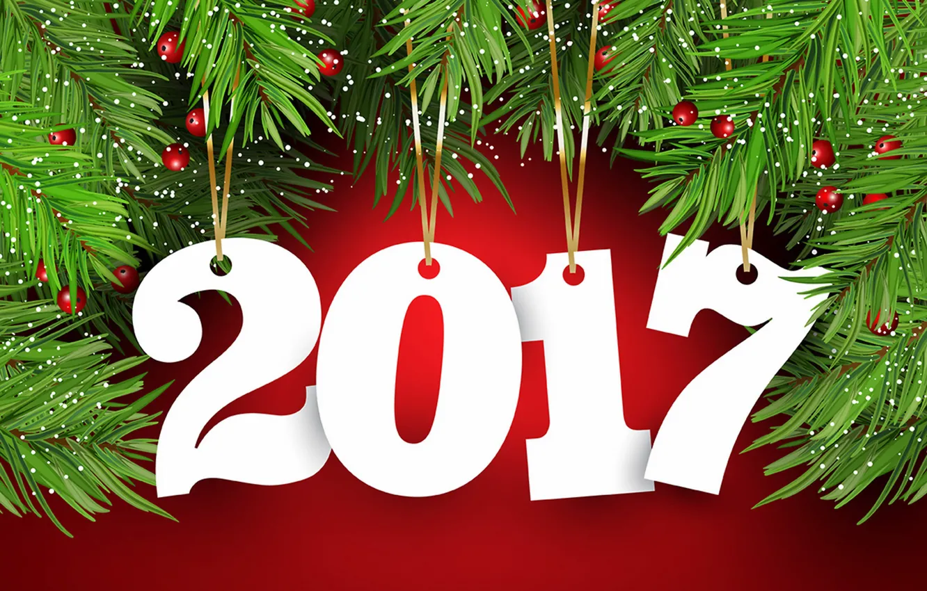 Фото обои Новый Год, new year, happy, decoration, 2017, holiday celebration