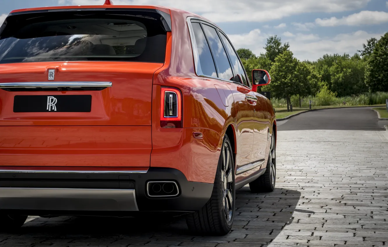 Фото обои Rolls-Royce, close-up, rear, Cullinan, Rolls-Royce Cullinan