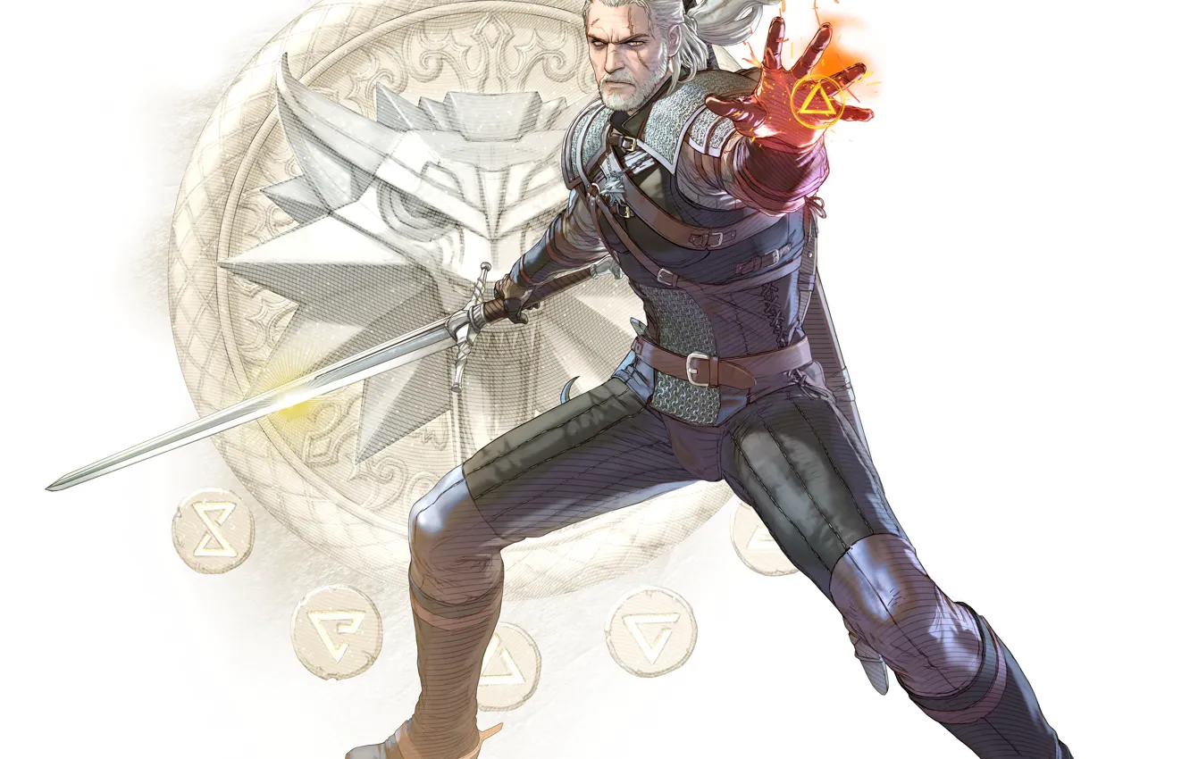 Фото обои ведьмак, Геральт, Геральт из Ривии, Geralt From Rivia, SoulCalibur VI