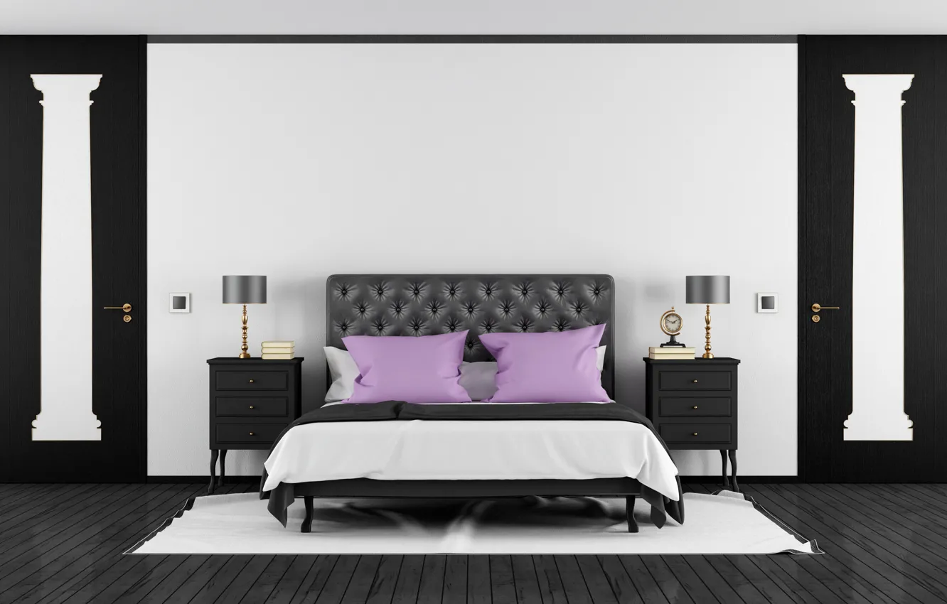 Фото обои дизайн, кровать, интерьер, спальня, bedroom, Luxury