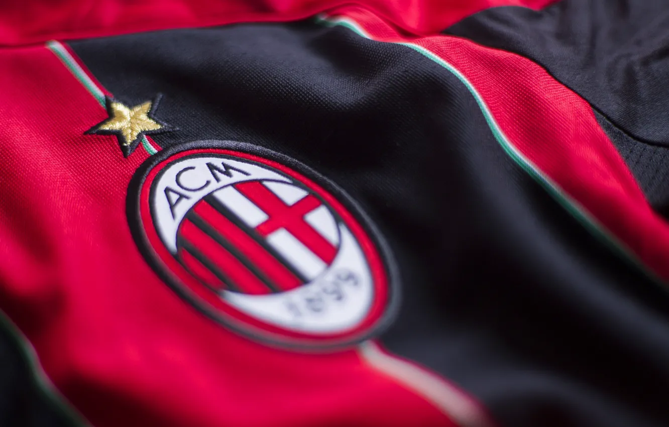 Фото обои wallpaper, sport, logo, football, t-shirt, AC Milan