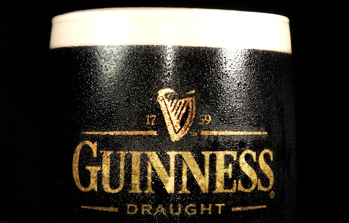 Фото обои черный, пиво, guinness