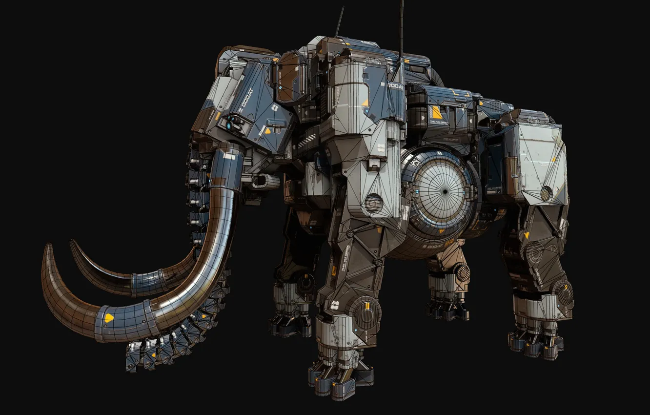 Фото обои модель, Mammoth, Sci-Fi monster