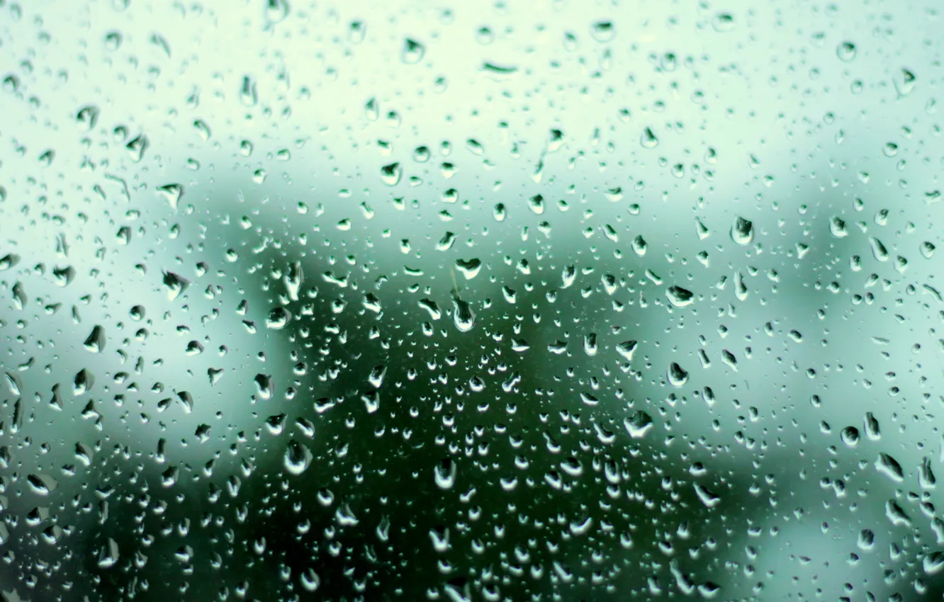 Фото обои грусть, гроза, стекло, вода, капли, весна, Дождь, размытый