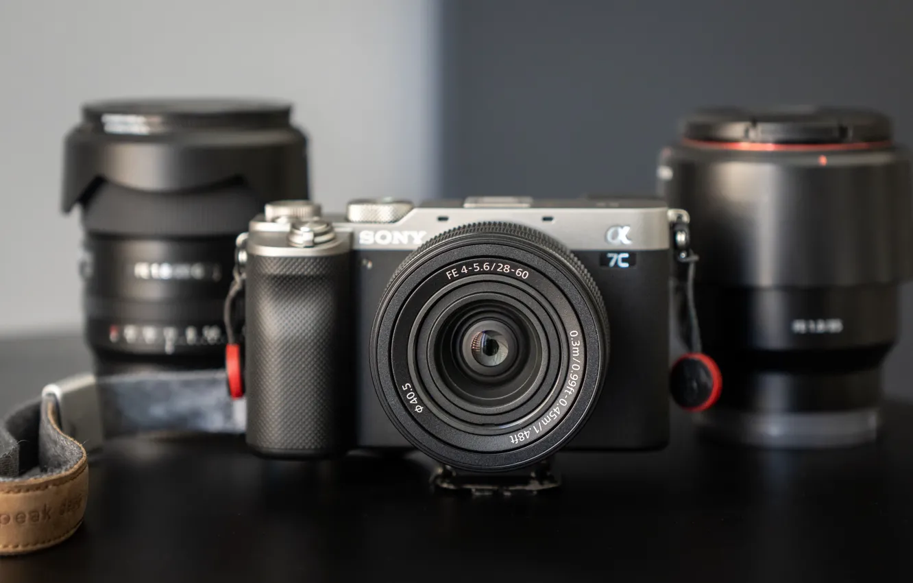 Фото обои фотоаппарат, объектив, Sony, A7C
