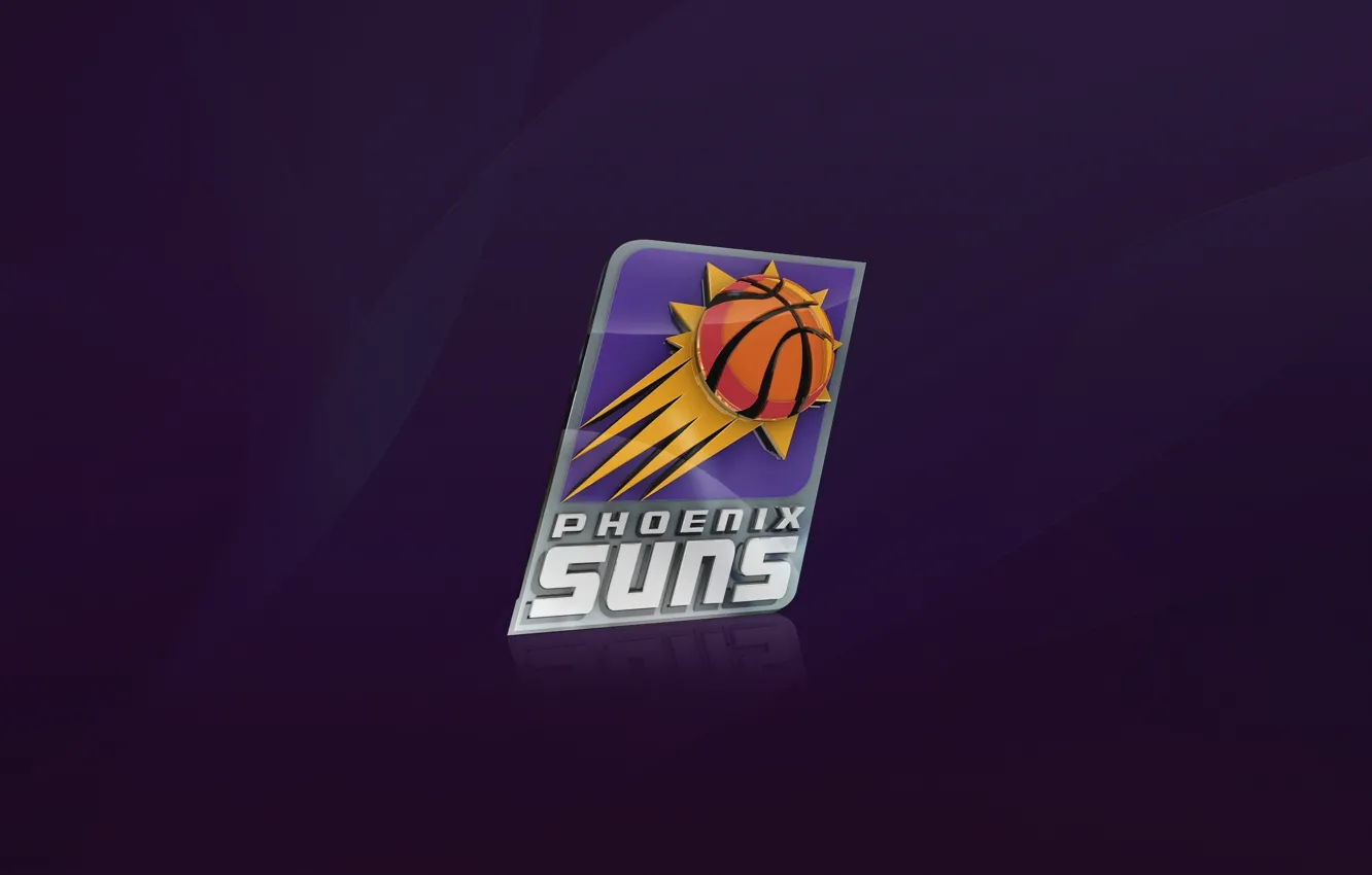 Фото обои Баскетбол, Фон, Логотип, Фиолетовый, Феникс, Phoenix Suns