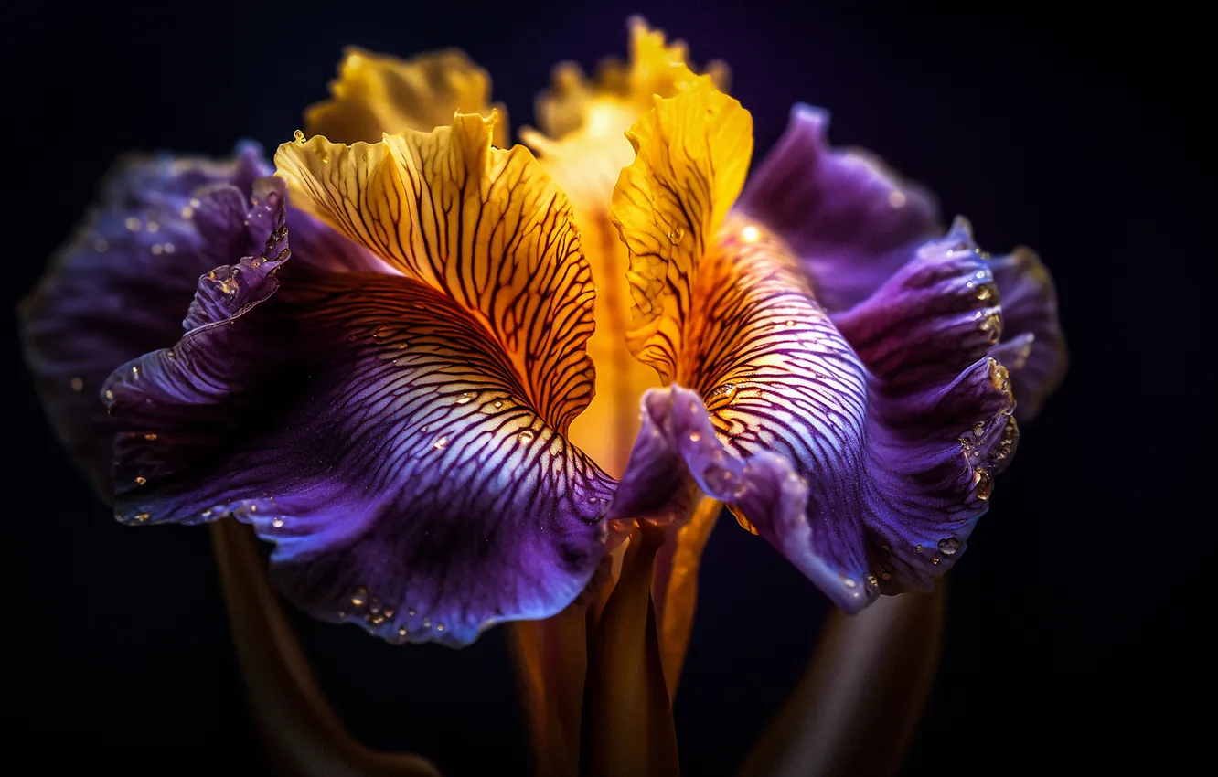 Фото обои Purple, Flower, Dark aesthetic