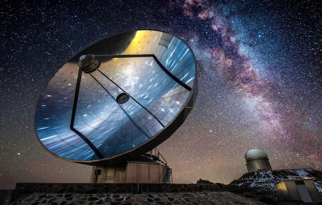 Фото обои Чили, звездное небо, Chile, Обсерватория, 2022, La Silla, ESO Observatory