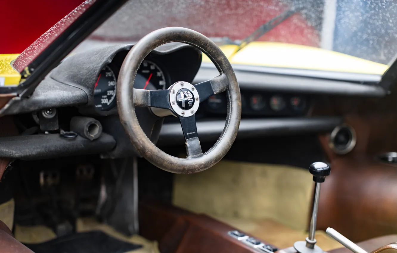 Фото обои 1969, Alfa Romeo, Pininfarina, steering wheel, Alfa Romeo 33/2 Coupe Speciale, Tipo 33