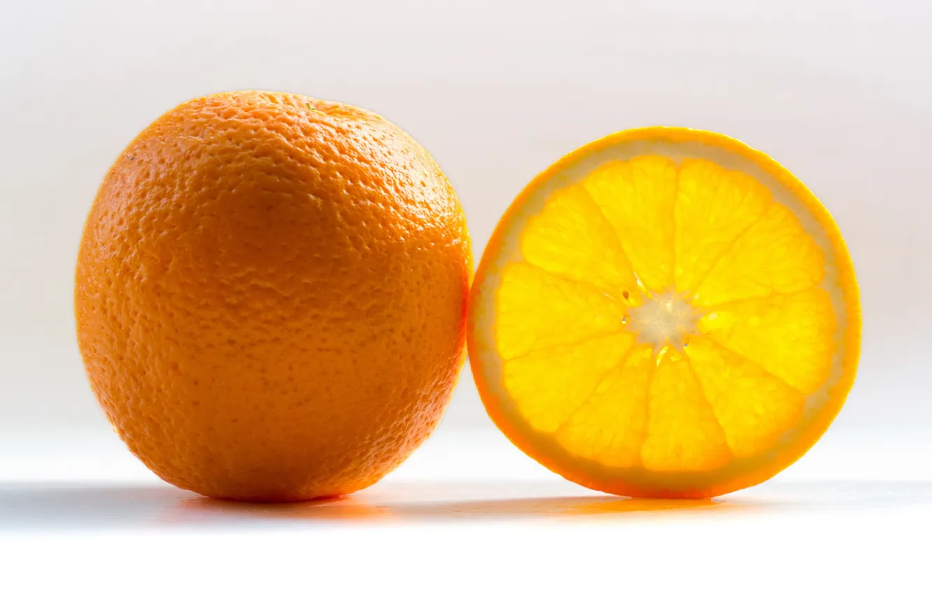 Фото обои макро, апельсин, еда