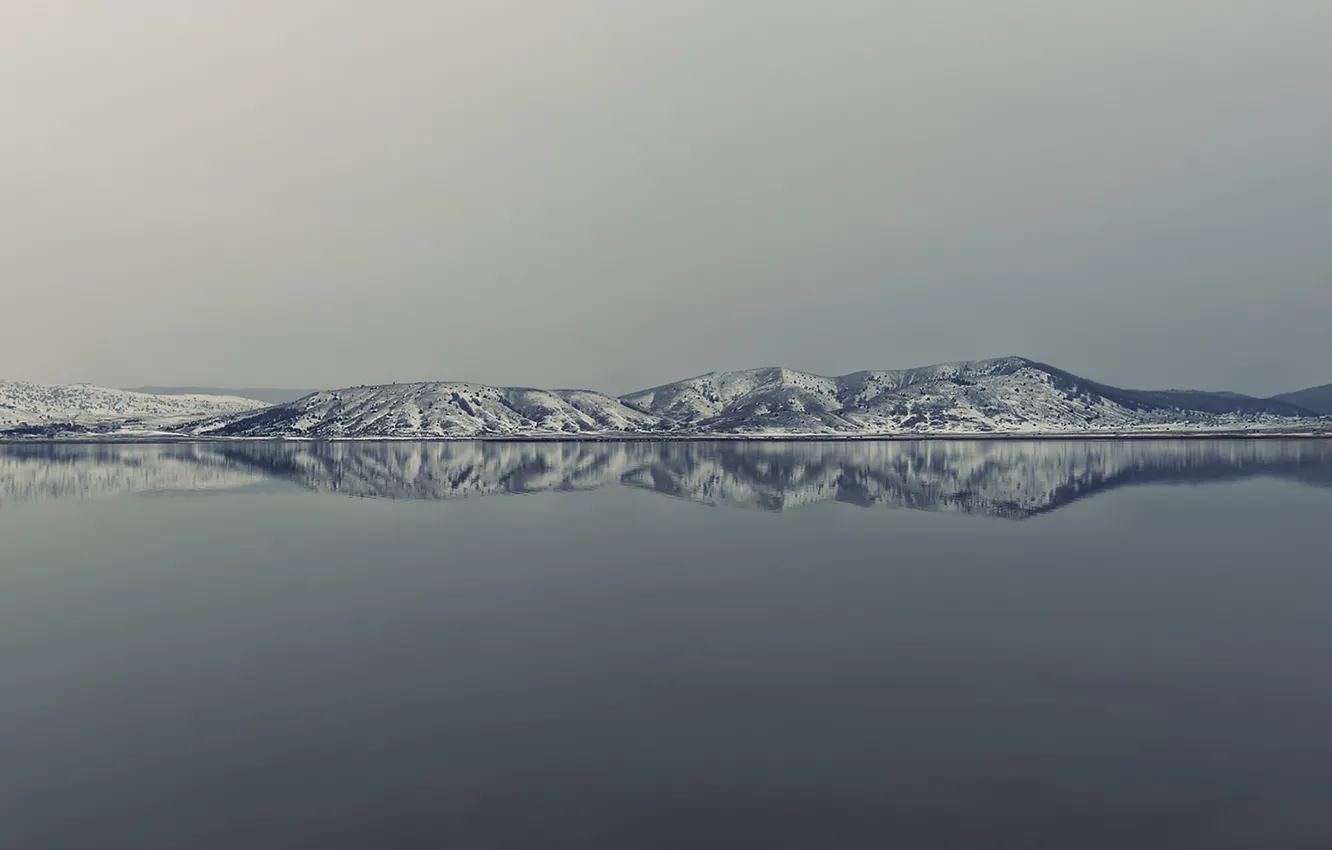 Фото обои winter, cloudy, Bosnia and Herzegovina, Blidinje Lake, Blidinje