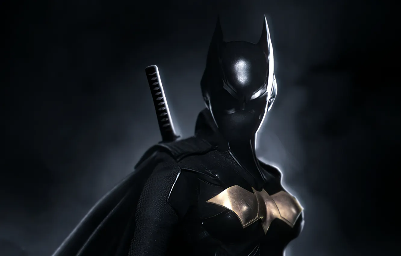Фото обои Games, Black, Batgirl, Black Background