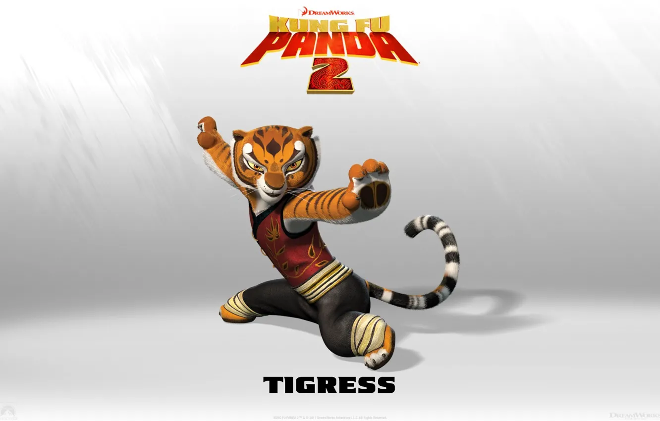 Фото обои weapon, tiger, kung Fu, Kung fu Panda, kung Fu Panda 2, tigeress